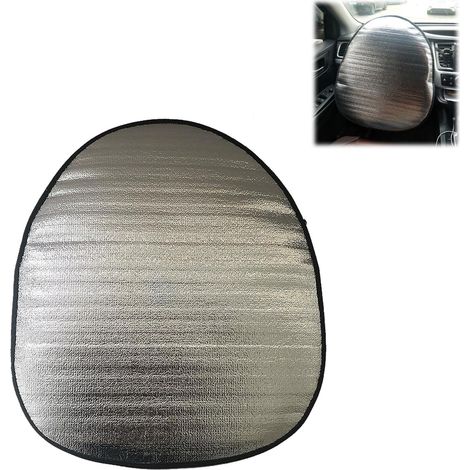 Protection Solaire Volant Housse, Pare-Volant, Voiture Pare-Soleil pour Volant, 44x50cm Universelle Couverture D'isolation Volant-été pour la Plupart des Voitures, SUV (1/5)