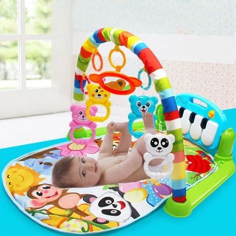 tapis de jeu bébé multifonction bambin gym jouet plancher ramper couverture tapis avec musique piano pédale fitness cadre-Ywey (1/4)