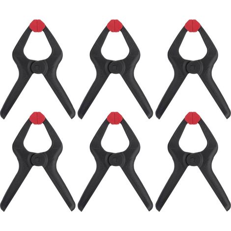 Toolcraft – Pince à ressort 35 mm – Force de serrage 30 N – Longueur 85 mm – Lot de 6 serre-joints pour collage rapide (1/6)