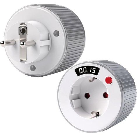 Prise Avec Minuterie - Minuterie Numérique 24 Heures - Compte À Rebours 1 Min À 23 H 59 Min - Prise UE 230 V - 2 Pièces (1/5)
