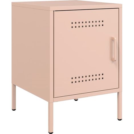 Maison Exclusive - Comodino Rosa 36x39x50,5 cm in Acciaio