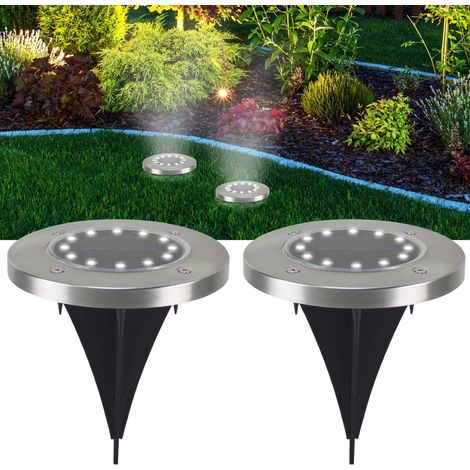 BEPER P207ILO020 2 Solar-Gartenstrahler, 12 wasserdichte LED-Lampen, Weg- und Straßenbeleuchtung, Solarleuchten mit integriertem Lichtsensor (1/5)