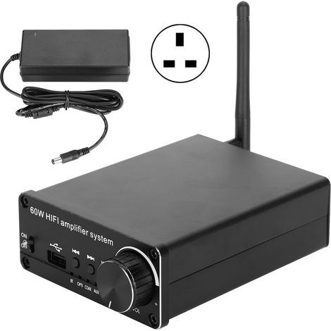 Amplificateur Bluetooth 5.0 60W Stéréo Maison Audio Numérique Puissance 100-240V Prise Royaume-Uni (1/5)