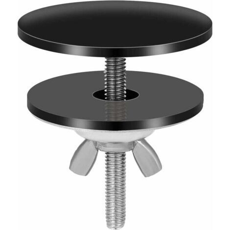 Black-1 Piece Sink Hole Cover, 5.08cm Stainless Steel Sink Hole Cover Waterproof Kitchen Sink Hole Cover Black Sink Hole Cover for Hole Cover (1/4)
