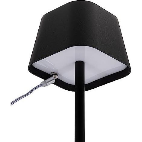 Securit Georgina elegante lampada da tavolo LED nera (1/2)