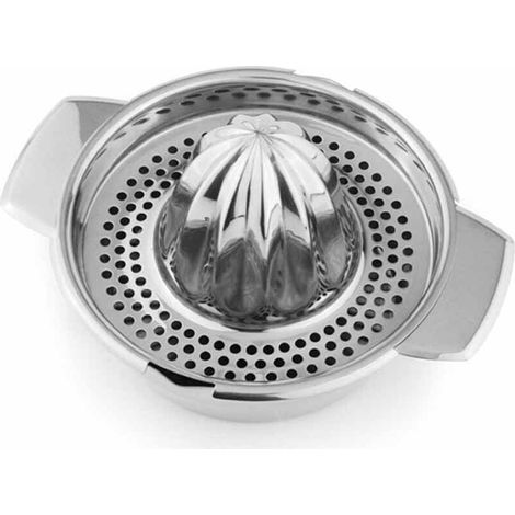 Presse-agrumes manuel en acier inoxydable, presse-oranges manuel avec récipient, presse-citron manuel, permet de presser les citrons, les oranges et autres agrumes, compatible lave-vaisselle.