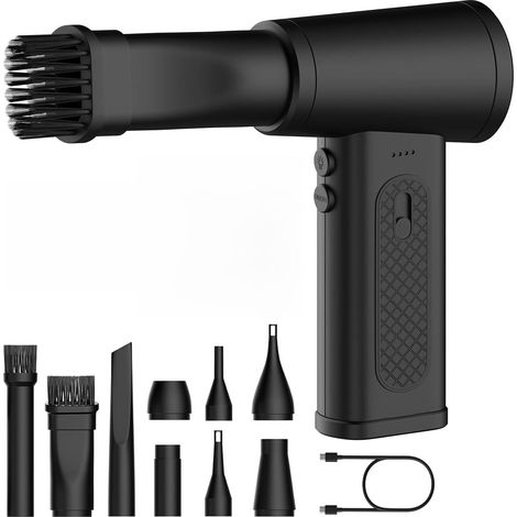 Souffleur Air Comprimé Électrique 120000 RPM, 7.4V, 4000mAh – Nettoyeur sans Fil USB-C, Batterie Rechargeable – Dépoussiérant Puissant pour Clavier, PC, Ordinateur Portable, Électronique (1/5)