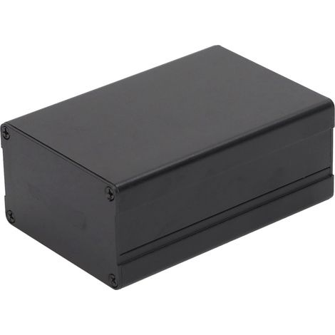 Boîtier de jonction électrique étanche en aluminium, type split, pour bricolage, 46 x 76 x 110 mm, noir lisse (1/5)