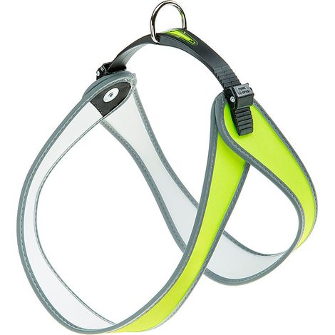Ferplast AGILA Pettorina ergonomica per cani con chiusura a doppia microregolazione. Varie misure, diverse fantasie.. Variante 9 - Misure: A=B 77-85 cm - Verde acido