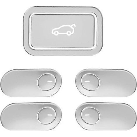 Bouton de porte intérieure de voiture, autocollant protecteur pour interrupteur de coffre, film anti-rayures, accessoire auto, design élégant et durable, facile à installer, universel. (1/5)