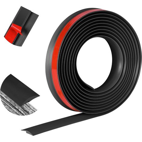 Tira de acabado para suelos, autoadhesiva, PVC, 6 m, umbral para moqueta/baldosa, interior (1/5)