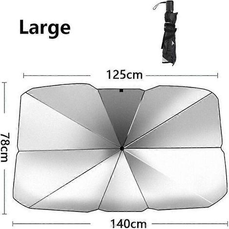 Pare-soleil de voiture, parasol, protection solaire pour pare-brise avant, accessoires de protection solaire pour l'intérieur du pare-brise, grande taille (1/5)