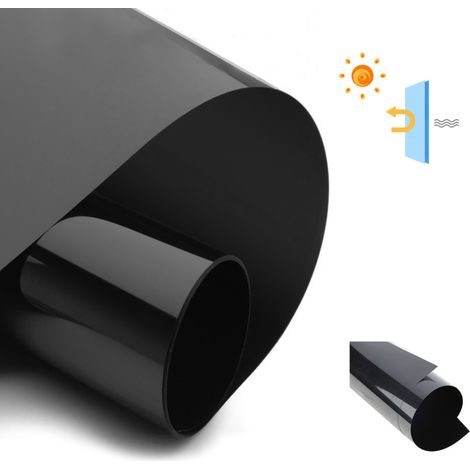 SWANEW 2x Specchio del film di finestra Anti calore protezione solare Anti UV nero, 90200CM (1/5)