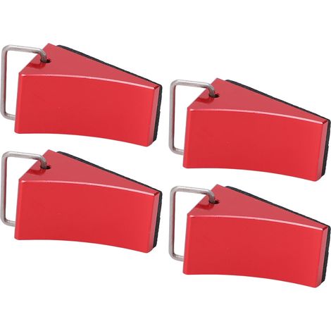Cales de roue pour voitures RC, fixation optimale, base antidérapante, en alliage d'aluminium, compatibles avec Redcat Gen8 et Axial SCX10 (rouge). (1/5)