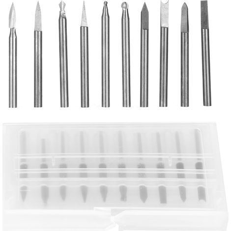 Kit de 10 fraises en acier rapide pour bois, tête de perçage électrique 2,35 mm, lot de 10 pièces. (1/5)