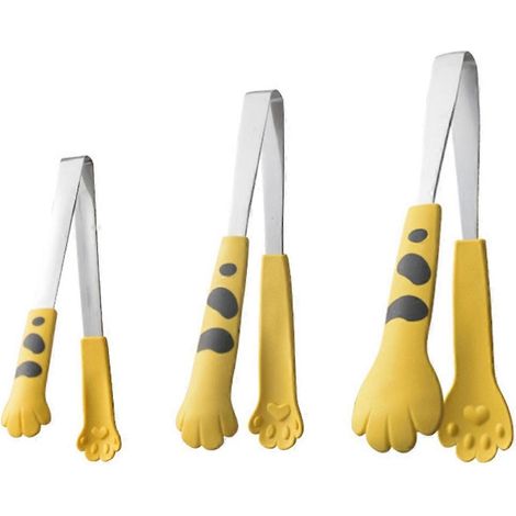 Cat Claw forme aliments clips mignon dessin animé repas clips barbecue clips sandwich pain cuisson clips Gadgets jaune (1/5)