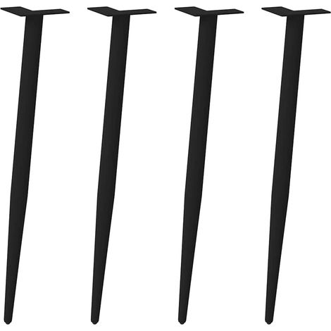 Console Table Legs Conical Shape 4 pcs Black 72-73 cm Steel vidaXL