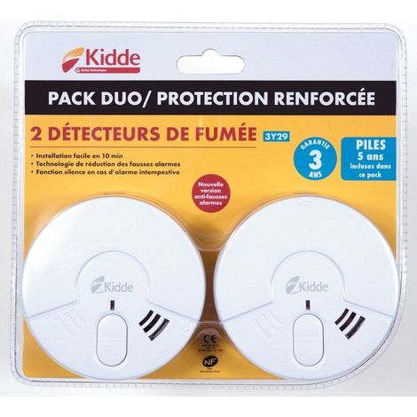 2er Set Rauchmelder, 3 Jahre KIDDE