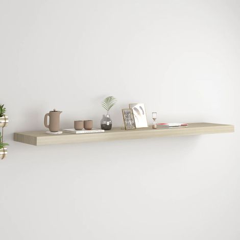 vidaXL Floating Wall Shelf Oak 120x23,5x3,8 cm MDF (1/5)