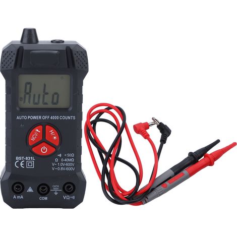 Intelligentes TRMS-Multimeter 4000 Punkte, Voltmeter mit LCD, Automatische Bereichswahl, Widerstandsmesser, tragbarer Spannungsprüfer mit LED-Licht für Zuhause