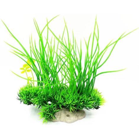 1 plante artificielle pour aquarium, en PVC non toxique, dimensions 20 x 8 x 16 cm, décoration paysagère réaliste, idéale pour eau douce et eau de mer (1/5)