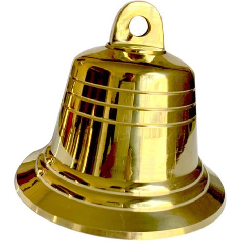 Cloche Suspendue Pendentif Décoratif Artisanal Finition Délicate en Cuivre Or pour Décoration Intérieure et Bureau, pour Collection Personnelle (1/5)