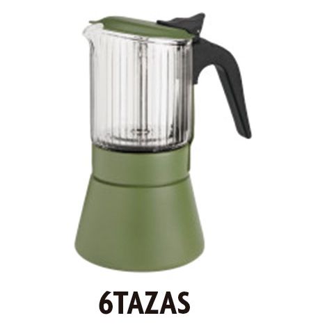 CAFETERA CLAIR 6 TAZAS VERDE INOXIBAR