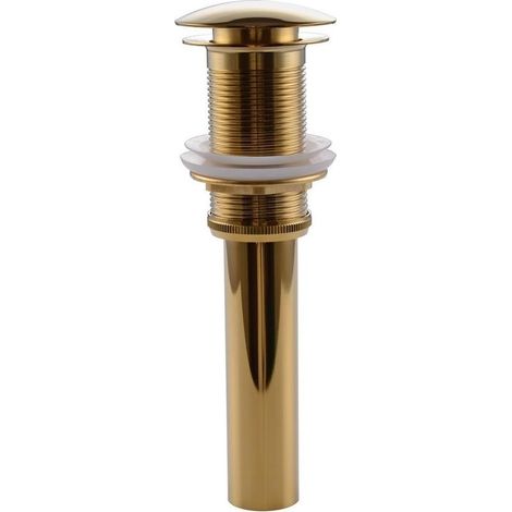 Un-Fendue Bassin évier Robinet Poussez Pop-Up Cliquez Clack Maker Bouchon Stopper sans débordement Fait (Or) (1/5)