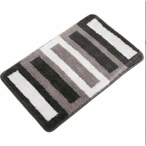 Kitchen mat Soft bathroom mat Soft microfiber shower mat, quick-drying, absorbent, machine washable - 40 x 60cm (gray) (1/4)