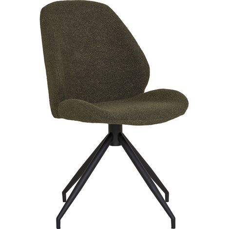 Monte Carlo chaise de salle à manger avec pied rotatif vert. (1/5)