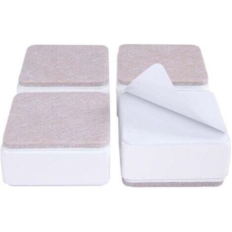 4 PCS Rehausseur de Meubles en Acier Carbone de 3 cm, Rehausseurs de Lit en Acier Carbone 6 cm, Rehausseurs de Meubles pour Meubles Hauteur 3 cm,Blanc Carré (1/4)