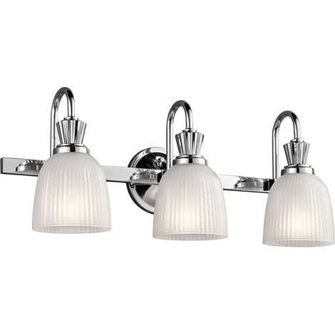 Applique salle bain chrome Cora 3xG9 LED IP44 Kichler (1/5)