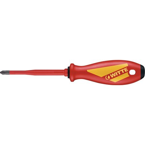 Tournevis isolé MAXX VDE à tige réduite PH2x100, compatible avec des tensions jusqu'à 1 000 V.