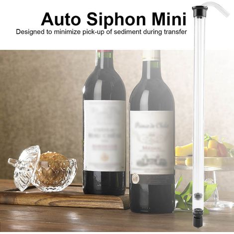 Canne de soutirage automatique à siphon pour bière, vin, seaux, bonbonnes et bouteilles, avec tuyau en plastique (1/5)
