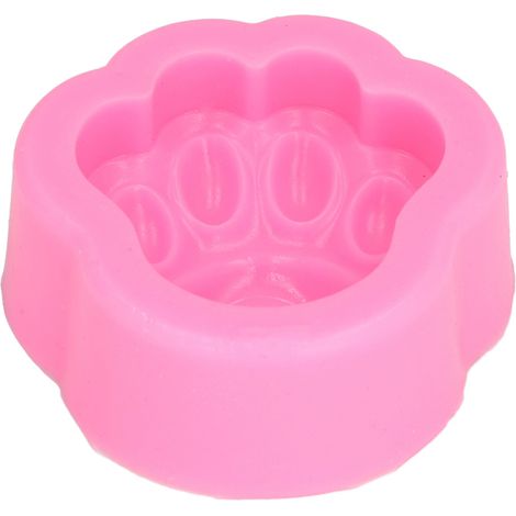 Moule en silicone flexible doux réutilisable en forme de patte de chat et chien pour pâtisserie DIY, gâteau, fondant, outil de décoration, style 1 rose, 19-225 (1/5)