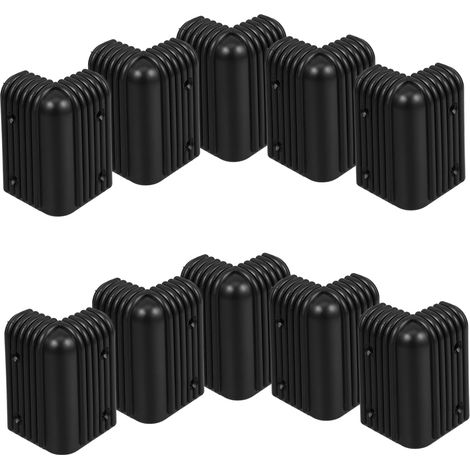 12 protège-coins pour meubles plastique noir triangulaire (1/5)