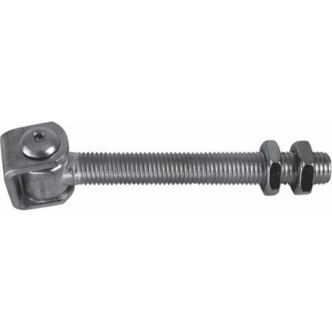 Deco Fer Forge – Gond réglable à tige filetée pour portail à battant – Longueur 191mm filetage M24 – Acier zingué – Capacité 225kg