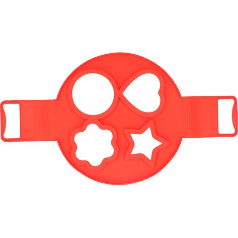 Wiederverwendbare, antihaftbeschichtete rote Eierform für Crêpes und Omeletts (Typ 2) (1/5)