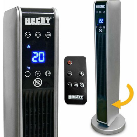 Radiateur soufflant électrique 1200/2200W – Chauffage rapide pour pièces jusqu'à 15m² – Thermostat réglable 10-49°C – Protection contre la surchauffe – Hecht (1/5)