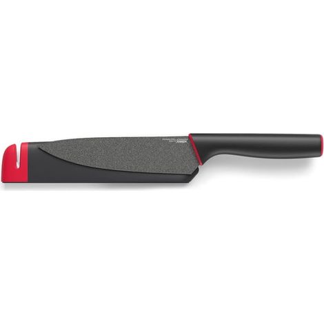 Joseph Joseph, Slice&Sharpen, coltello con lama professionale da 15 cm e coltello per pelare da 8,9 cm, laccato/rosso (1/4)