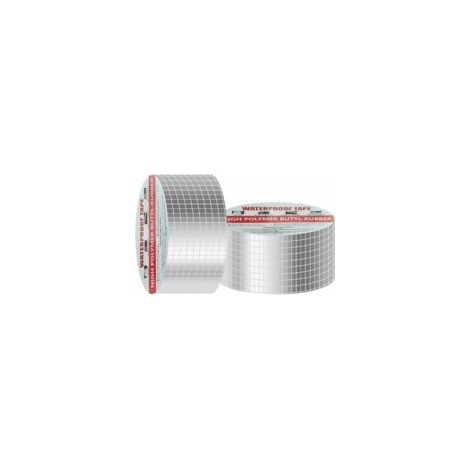 Ruban butyle étanche 50 mm x 5 m - Ruban étanche, ruban butyle, ruban de réparation butyle, réparation de fuites pour toitures, patchs bitumineux étanches, auto-adhésif (1/5)