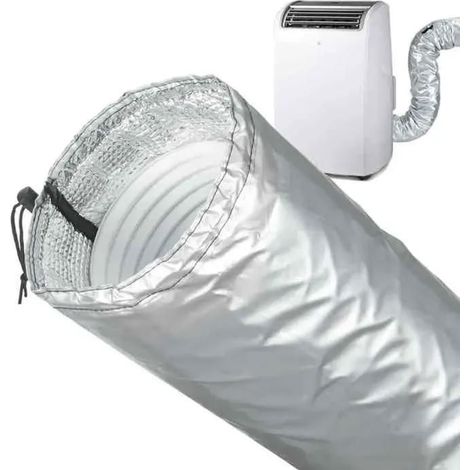 Gaine isolante pour conduit de climatiseur portable - silencieux flexible anti-poussi��re 131,2 x 26,5 cm