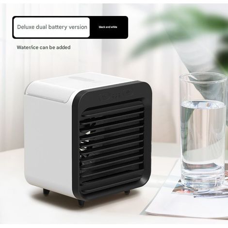 Mini Ventilateur Portable USB avec Humidificateur, 3 Vitesses, Rafraîchisseur d'Air de Bureau Silencieux et Compact (1/4)