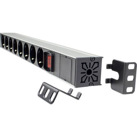 AS Schwabe 18195 Multipresa per rack 19 Nero senza connettore 1 pz.
