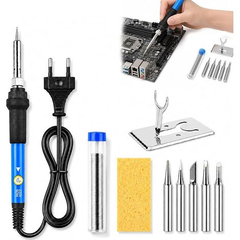 9 x Precision Electronic Soldering Iron, 60 W (1/5)