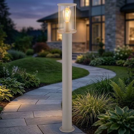 Lampadaire d'extérieur à LED, lampadaire, éclairage extérieur, IP54, couleur sable, acier inoxydable, H 100 cm (1/5)