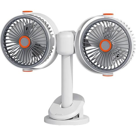 Handventilator mit Karabinerhaken, 3 Geschwindigkeitsstufen, leise, leicht und tragbar, geringer Stromverbrauch, 500 mAh, blau (1/5)