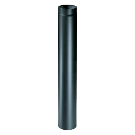 Tubo per stufe a legna   12 cm 120 mm lunghezza 50 cm spessore 2 mm in acciaio alluminato nero per uso interno