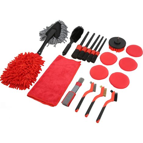 Kit Brosses de Détailing Auto Longues Flexibles Réutilisables pour Jantes, Moteur et Cuir - Lot de Nettoyage (1/5)