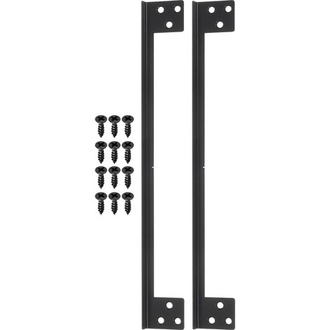 2 Pcs 11 Pouces Cache De Serrure De Porte Noir (1/5)